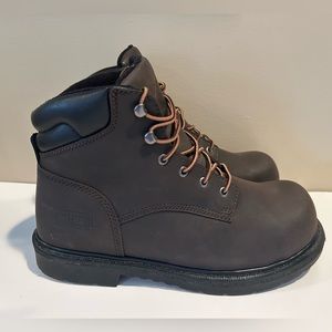 Worx By Red Wing Shoes Mens Work Safety Boots Brown Lace Up Padded Collar 11.5 M